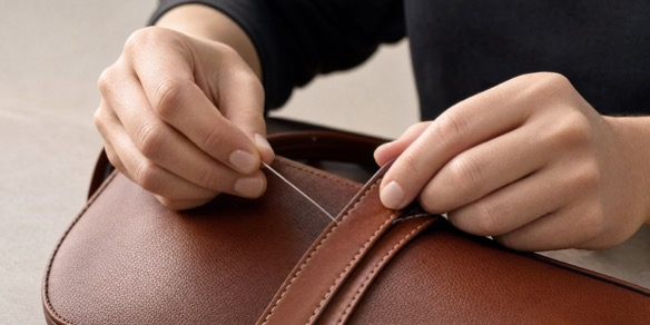 Luxze bag finished by hand